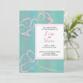 Invitation Thème tropical Plage Destination Mariage (Debout devant)