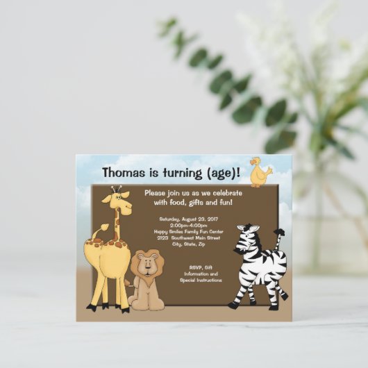 Invitation Thème Tundra (Debout devant)