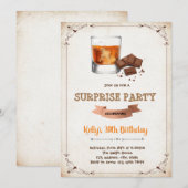 Invitation Thème Vin pour l'anniversaire des adultes (Devant / Derrière)