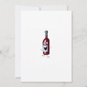 Invitation Thème vin, vin rouge, bouteille de vin