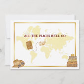 Invitation Thème Voyage à la retraite Aventure Attend la fête (Dos)