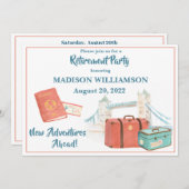 Invitation Thème Voyage de la partie retraite   (Devant / Derrière)