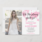 Invitation Thème voyage oh les endroits où elle ira à la remi (Devant)