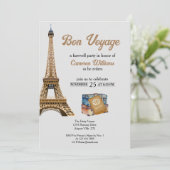 Invitation Thème Voyage Retraite Bon Voyage Tour Eifel (Debout devant)