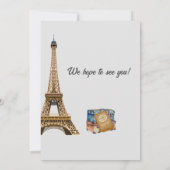 Invitation Thème Voyage Retraite Bon Voyage Tour Eifel (Dos)