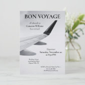 Invitation Thème Voyage Retraite Plan moderne Bon Voyage (Debout devant)