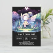 Invitation Thème Whimsical Fairy Anniversaire (Debout devant)