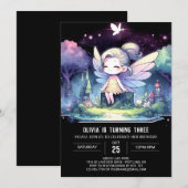 Invitation Thème Whimsical Fairy Anniversaire (Devant / Derrière)