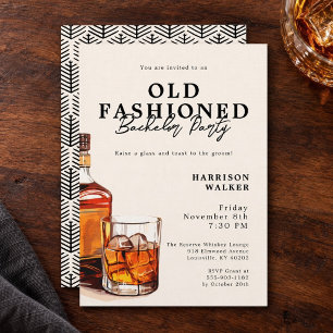 Invitation Thème Whisky pour Enterrement de Vie de Garçon Old