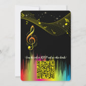 Invitation Thèmes de célébration pour les amoureux de la musi (Dos)