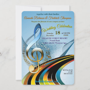 Invitation Thèmes de célébration pour les amoureux de la musi