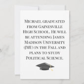 Invitation Then & Now Two Photo Graduation Bold Custom (Dos)