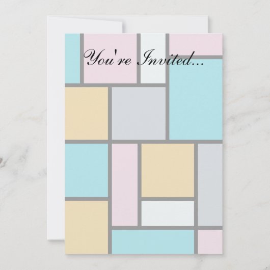 Invitation Theo Van Doesburg - Composition 17 - Art Mondrian (Devant)