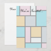 Invitation Theo Van Doesburg - Composition 17 - Art Mondrian (Devant / Derrière)