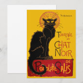Invitation Theophile Steinlen - Le Chat Noir Vintage (Devant / Derrière)