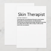 Invitation Thérapeute de la peau Définition Amateur de soins  (Devant / Derrière)