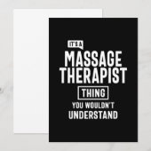Invitation Thérapeute de massage Titre du travail Cadeau (Devant / Derrière)
