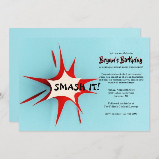 Invitation Thérapie Informatique Smash (Devant / Derrière)