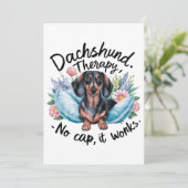 Invitation Thérapie Teckel Pas de Blague Ça Marche (Debout devant)