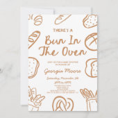 Invitation There's A Bun In The Oven Whimsical Baby Shower (Devant)