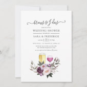 Invitation Thés floraux velours profond avant le jour J (Devant)