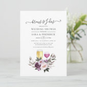 Invitation Thés floraux velours profond avant le jour J (Debout devant)