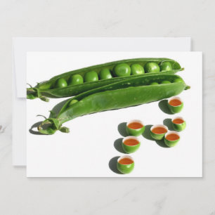 Invitation Thés Petits Pois - Pois dans une Cosse avec des Ta