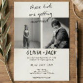 Invitation These Kids Are Getting Married Child Photo Wedding