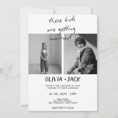 Invitation These Kids Are Getting Married Child Photo Wedding (Devant)