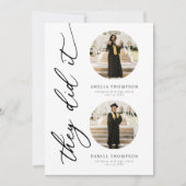 Invitation They Did It Joint Graduation Photo (Devant)