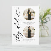 Invitation They Did It Joint Graduation Photo (Debout devant)