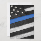 Invitation Thin Blue Line | Mariage de policiers (Dos)