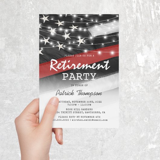 Invitation Thin Red Line | Retraite de pompier