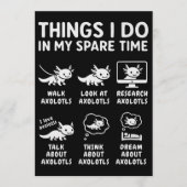 Invitation Things I Do In My Spare Time Axolotl Hobby (Devant)