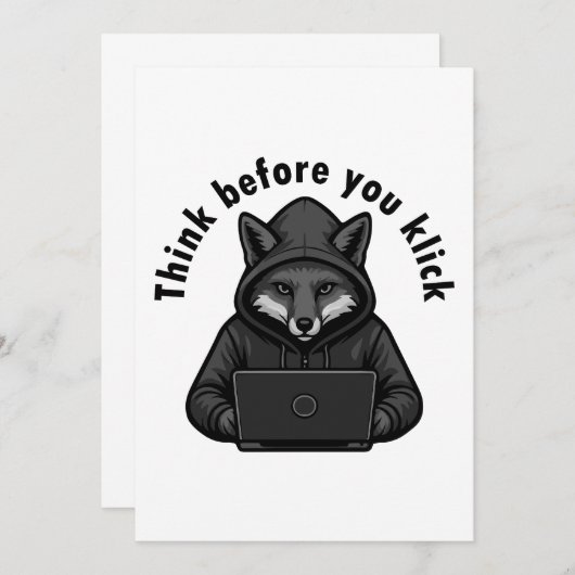 Invitation Think before you click - Cyber Security (Devant / Derrière)