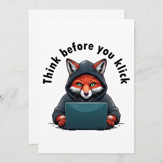 Invitation Think before you click - Cyber Security (Devant / Derrière)