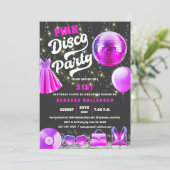 Invitation Think Pink Core Disco Party (Debout devant)