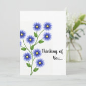 Invitation Thinking of You - Blue Flower (Debout devant)