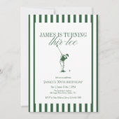 Invitation Thir-Tee Golf 30e Anniversaire Rayure Verte (Devant)