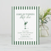 Invitation Thir-Tee Golf 30e Anniversaire Rayure Verte (Debout devant)