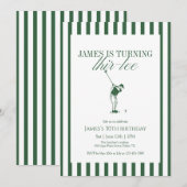 Invitation Thir-Tee Golf 30e Anniversaire Rayure Verte (Devant / Derrière)