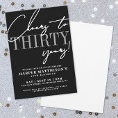 Invitation Thirty Black 30th Birthday Party