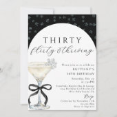Invitation Thirty Flirty & Thriving Chic Winter 30th Birthday (Devant)