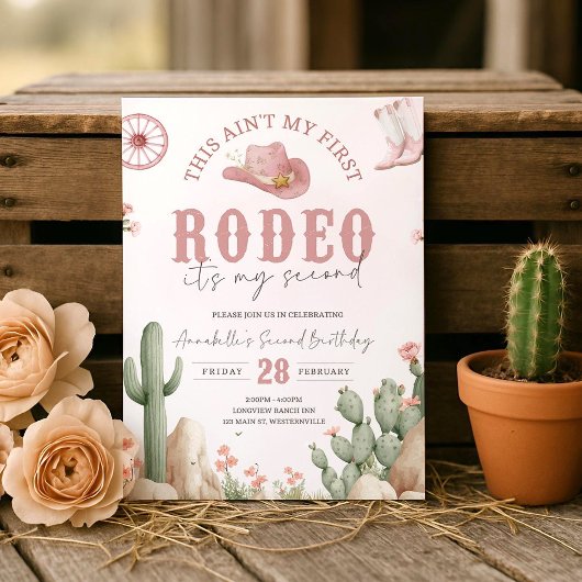 Invitation This Ain’t My First Rodeo Birthday Invitation, 2nd