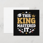 Invitation This King I Mastered It Masters Graduation Class  (Devant / Derrière)