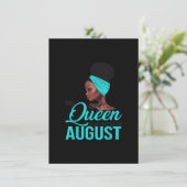 Invitation This Queen Was Born In août Birthday for Black (Debout devant)
