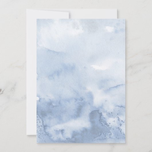 Invitation Thistle Anemone Verdure Dusty Blue Mariage (Dos)