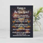 Invitation Three Hourglasses New Year's Eve Party (Debout devant)