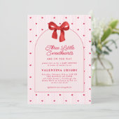 Invitation Three Little Sweethearts Valentine Baby Shower  (Debout devant)