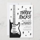 Invitation Three Rocks Guitar Rock et Roll 3ème anniversaire (Devant)